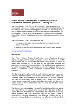 Sentencing Council consultation on breach offence guideline