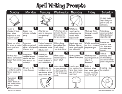 April Writing Prompts