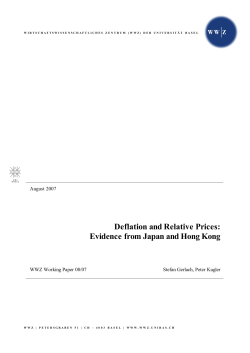 Deflation and Relative Prices: Evidence from Japan and