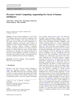 Pervasive Social Computing: augmenting five facets of human