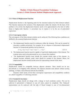 Module: 2 Finite Element Formulation Techniques Lecture 3
