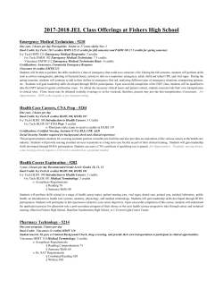 JEL at FHS course offerings - Hamilton Southeastern Schools