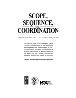 907 - Scope, Sequence, and Coordination