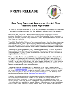 Sara Curry Preschool Announces Kids Art Show &ldquo;Beautiful Little