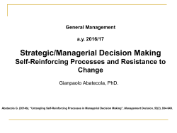Decision making - Facolt&agrave; di Economia