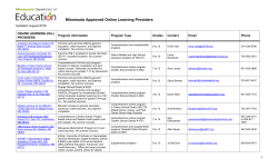 Minnesota Approved Online Learning Providers