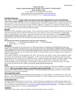 Pool Play/Warm-ups Playoffs Officiating Food Sportsmanship