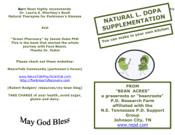 BEAN ACRES - Fava Beans and Parkinson`s Disease