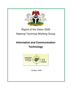Report of the Vision 2020 National Technical Working
