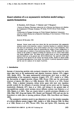 Exact solution of a ID asymmetric exclusion model using a matrix
