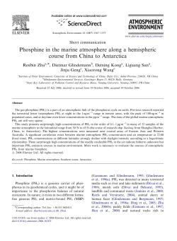 Phosphine in the marine atmosphere along a hemispheric course