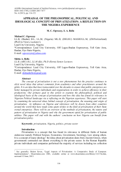 appraisal of the philosophical, political and ideological concept of