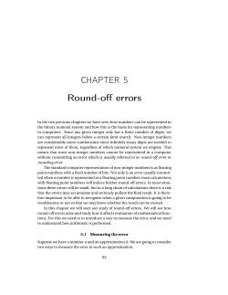 CHAPTER 5 Round-off errors