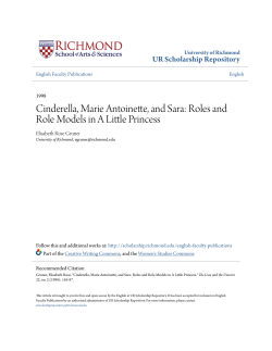 Cinderella, Marie Antoinette, and Sara: Roles