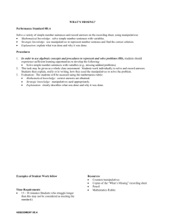 Mathematics Assessment Stage A-