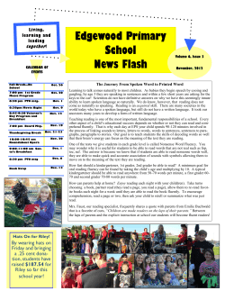Edgewood Primary School News Flash
