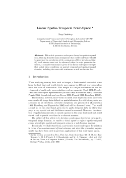 Linear spatio-Temporal scale-space