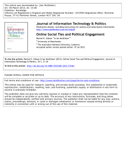 Online Social Ties and Political Engagement