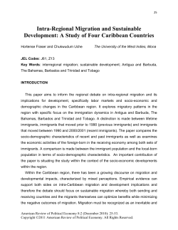 Intra-Regional Migration and Sustainable Development: A Study of