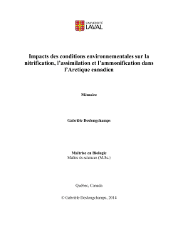 Impacts des conditions environnementales sur la nitrification, l