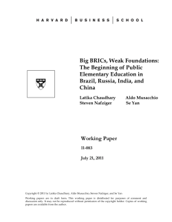 Big BRICs, Weak Foundations