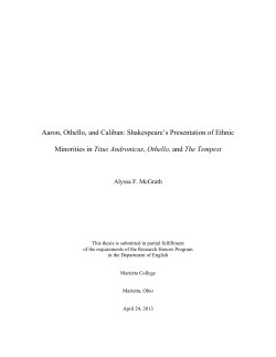 Shakespeare`s Presentation of Ethnic Minorities in Titus Andronicus