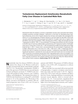 Testosterone Replacement Ameliorates Nonalcoholic Fatty Liver