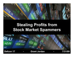 Stealing Profits from Stock Market Spammers or