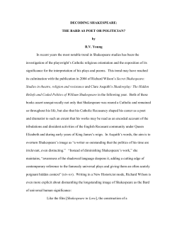 DECODING SHAKESPEARE - John Locke Foundation