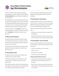 Age Discrimination - Province of British Columbia