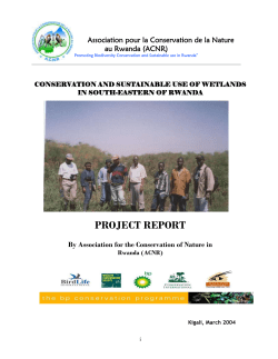CONSERVATION AND SUSTAINABLE USE OF WETLANDS