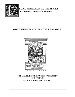 GWU - Government Contracts Research Guide - GW Law