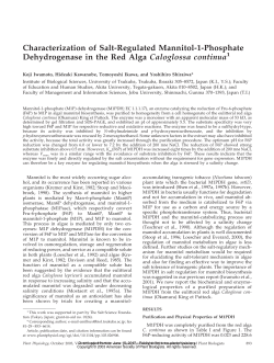 Characterization of Salt-Regulated Mannitol-1