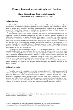 French Intonation and Attitude Attribution