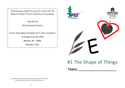 1 The Shape of Things