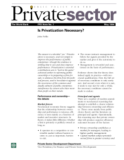 Is Privatization Necessary?
