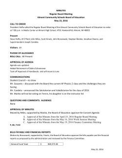 May 23, 2016 - Almont Community Schools