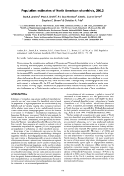 Population estimates of North American shorebirds, 2012