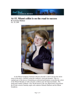 At 15, Miami cellist is on the road to success