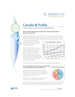 IB in Canada Profile