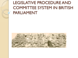 legislative procedure and committee system in british parliament