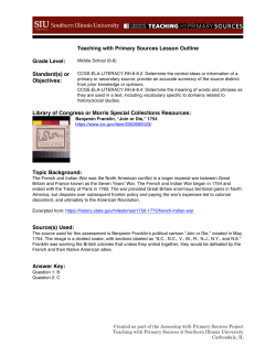 Franklin, "Join or Die" (Cartoon) - Teaching with Primary Sources