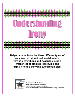 Help students learn the three different types of irony
