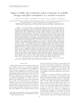 Impact of labile and recalcitrant carbon treatments on available