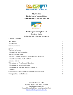 Creation Myths - World History for Us All