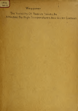 The viability of radish seeds as affected by high temperatures and