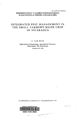 integrated pest management in the small farmer`s maize crop in