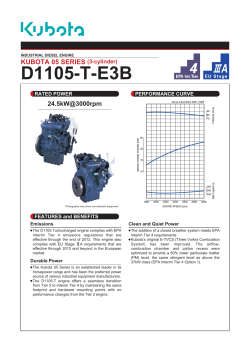 D1105-T-E3B - Kubota Engine America Corporation