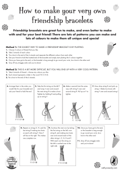 How to make your very own friendship bracelets