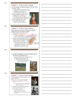 Crisis in the Colonies